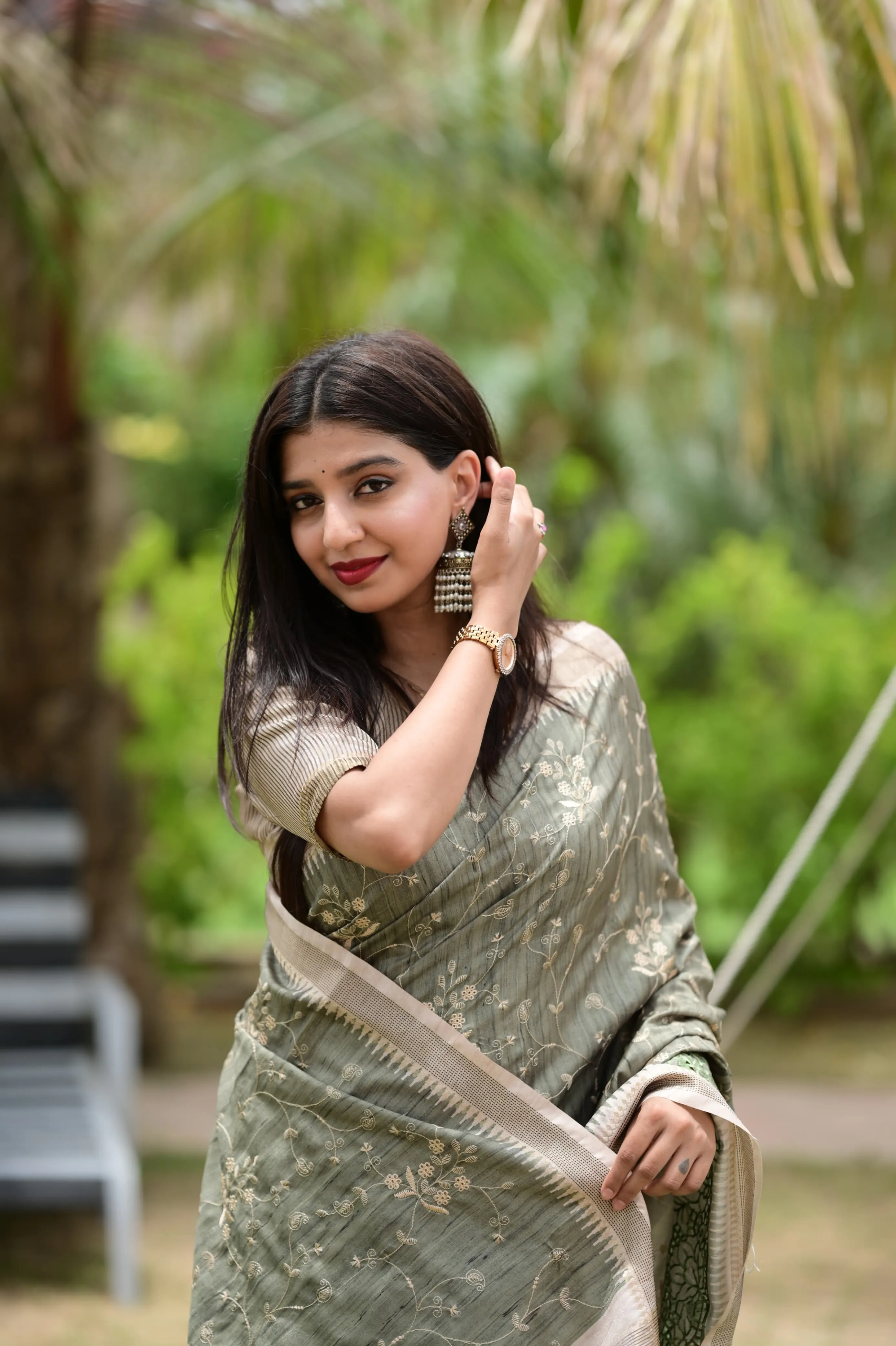 Buy Soft Cotton Tusser Premium Saree in Surat - Reseller Bazzar